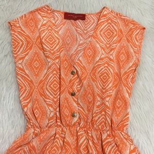 Akira Chicago geometric orange dress summer dress size small